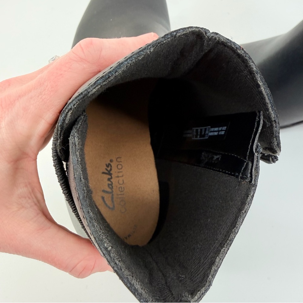 Clarks Black Emily Holly Ankle Booties - Picture 3 of 5